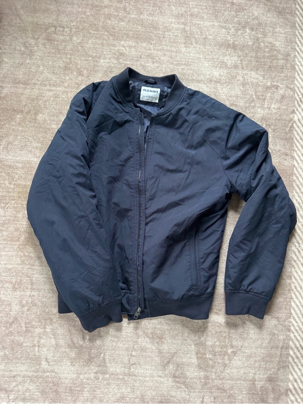 Old Navy Men's Navy Zip Bomber Jacket
